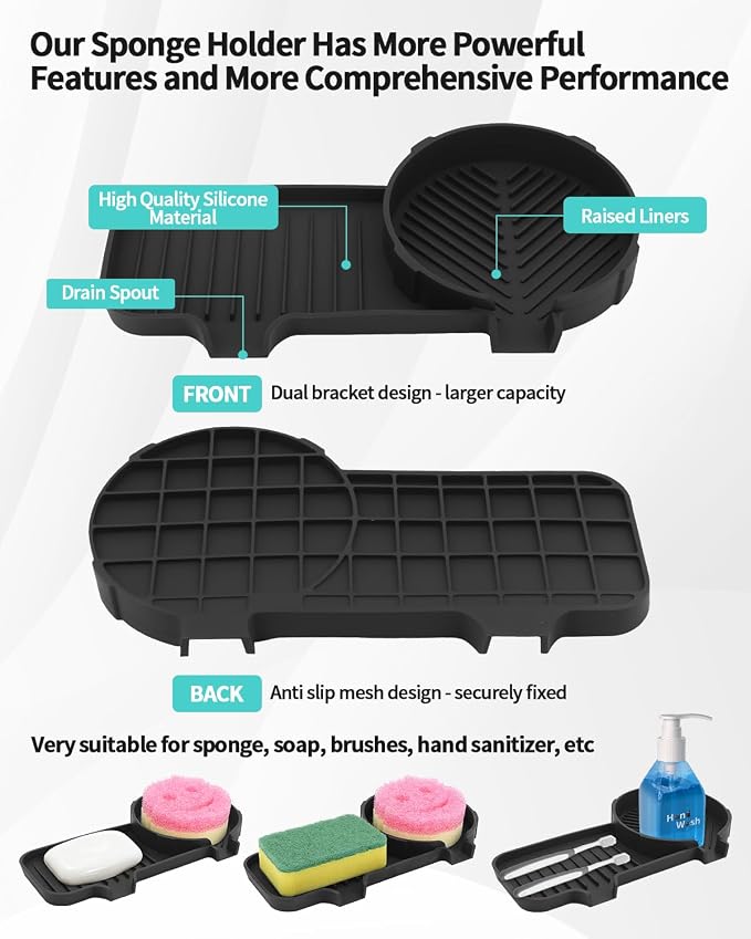 Upgraded 2-in-1 Silicone Sponge & Soap Holder - Image 4