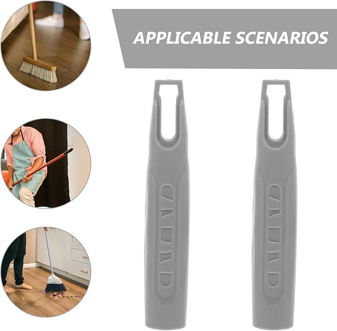 TOYANDONA 2pcs 19mm Gray Plastic Broom Handles Replacement - Image 3