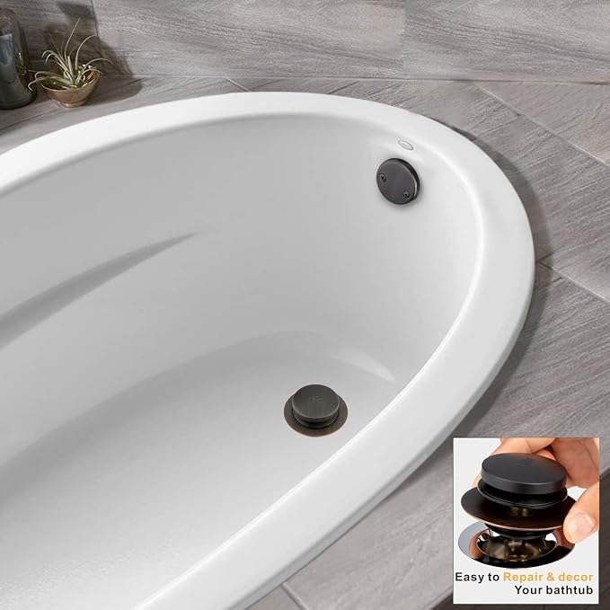 Artiwell Universal Tip Toe Bath Drain Stopper and Cover, Bathtub Drain Stopper - Image 3