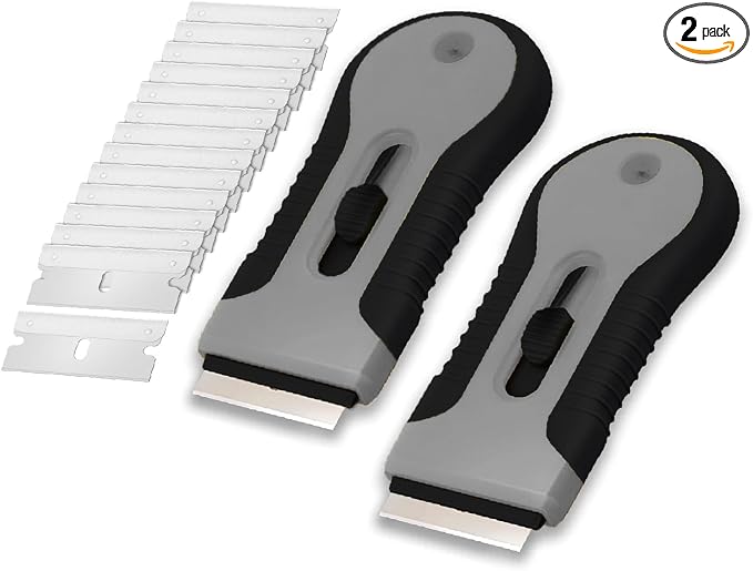 Bates- Razor Blade Scraper Tool, 2 Pack, 30 Extra Stainless Steel Blades by BatesChoice