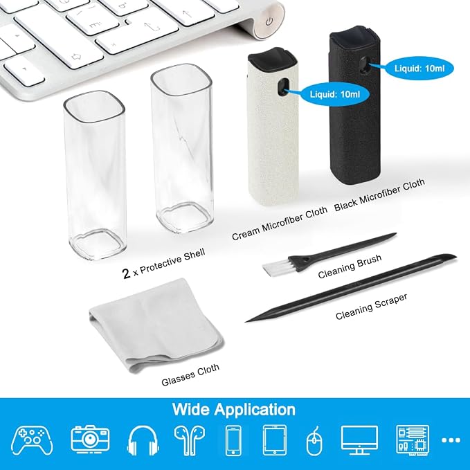 walrfid 2Pcs Laptop Cleaner, Computer Screen Cleaner Spray and Wipe, - Image 2
