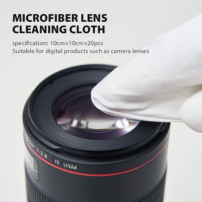 VSGO 20pcs Microfiber Camera Cleaning Cloths, Durable Double-Sided Lens Cloths - Image 9