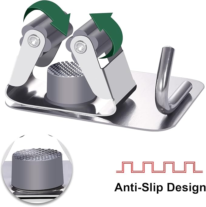 Broom Holder Self Adhesive No Drill Wall Mount Mop Broom Organizer - Image 9