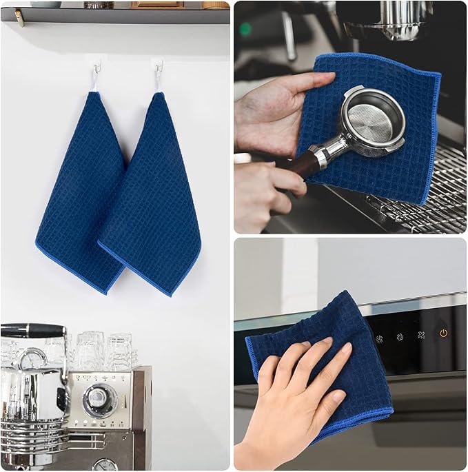 KinHwa Microfiber Dish Cloths Thick Waffle Weave Kitchen Dish Rags Ultra - Image 6