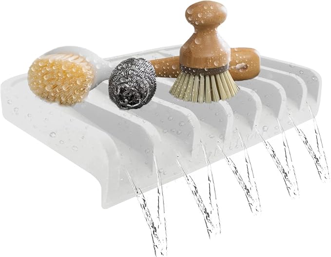 Effilogic Silicone Sponge Holder – Self-Draining Kitchen Sink Organizer by EFFILOGIC