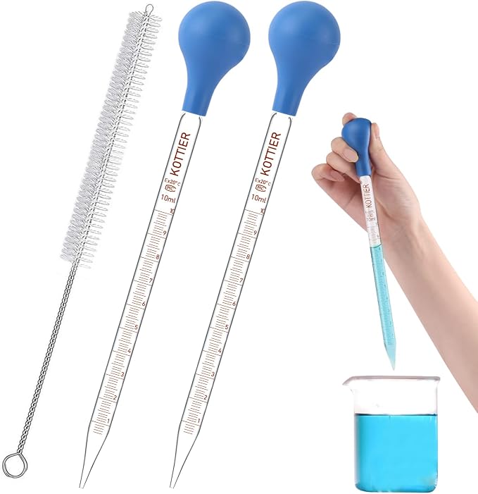 10ml Glass Pipettes Dropper, Lab Graduated Dropper by MRXBN