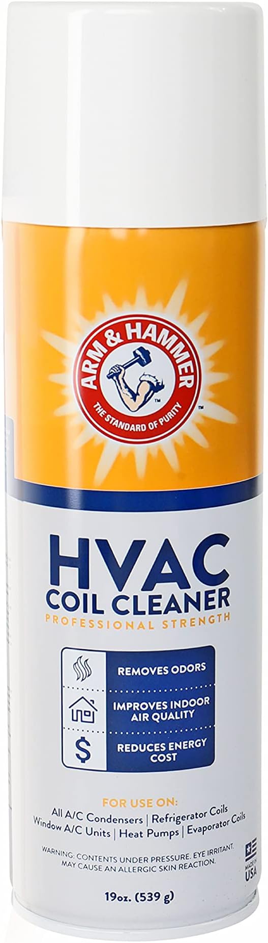 Arm & Hammer Biodegradable HVAC and Air Conditioner Coil Cleaner Foam Aerosol by ARMHAMMER
