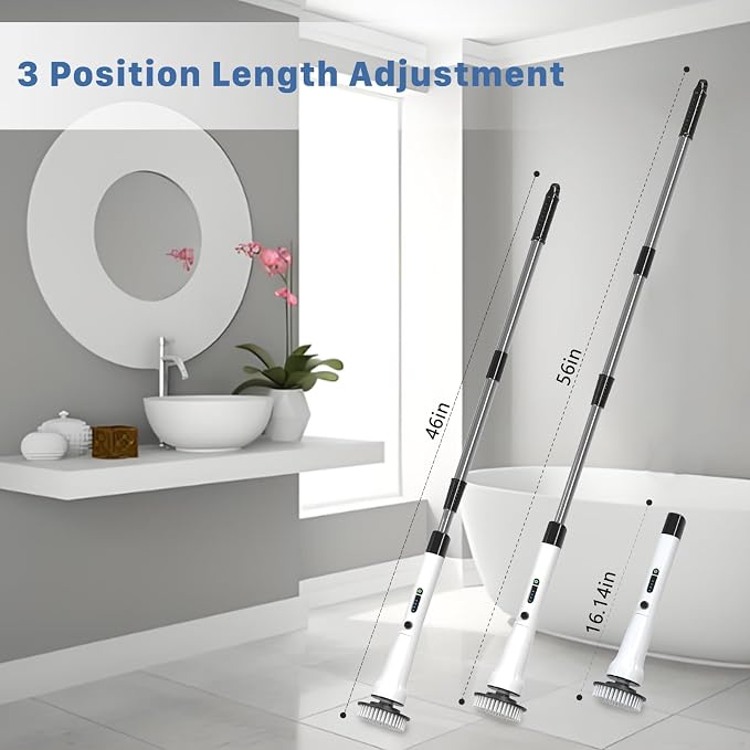 Electric Spin Scrubber, Hillyfe Bathroom Scrubber Electric - Image 7