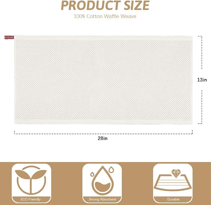 Nialnant 6 Pcs Kitchen Hand Towels, 100% Cotton Dish Towels - Image 2