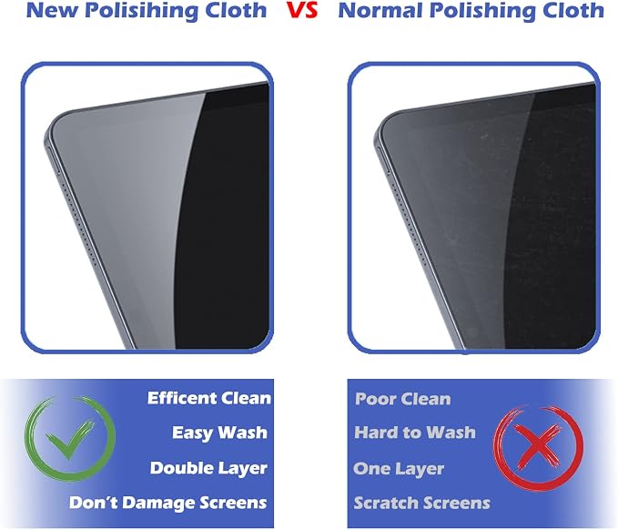 2 Pack Polishing Cloth for Apple, Microfiber Cleaning Cloth, Soft and - Image 3