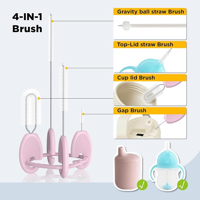 Baby Straw Brush Set, 4 Piece Cleaner Kit - Image 3
