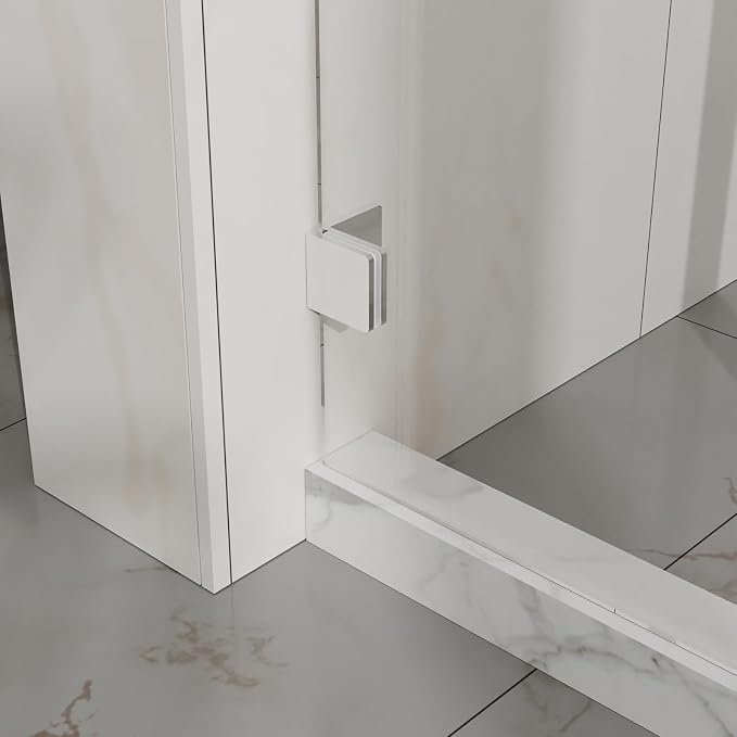 Frameless Shower Door 60" W x 72" H, 1/4" Clear Tempered Glass, Sliding Design - Image 9