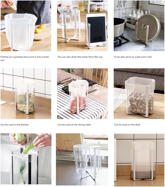 Kitchen Stand Holder, Plastic Bag Drying Rack, Bottles and Cups, Shelf Trash Bag - Image 5