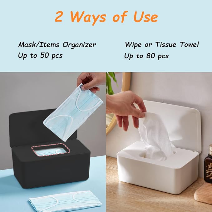 Wipes Dispenser, Wipe Holder for Baby & Adult, Seposeve Refillable Wipe - Image 3