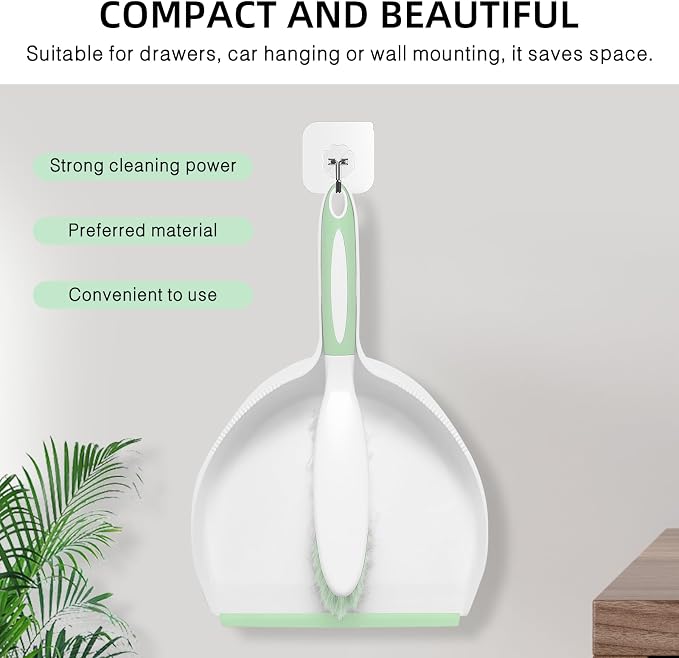 NACENA Dust Pan and Brush Set, Large Hand Broom and Dustpan Set Large Brush and - Image 5