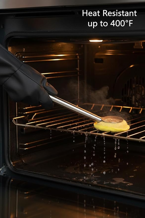 Oven Racks Clean Brush, Cast Iron Wok Skillet Scrubber Brush Non-Scratch - Image 6
