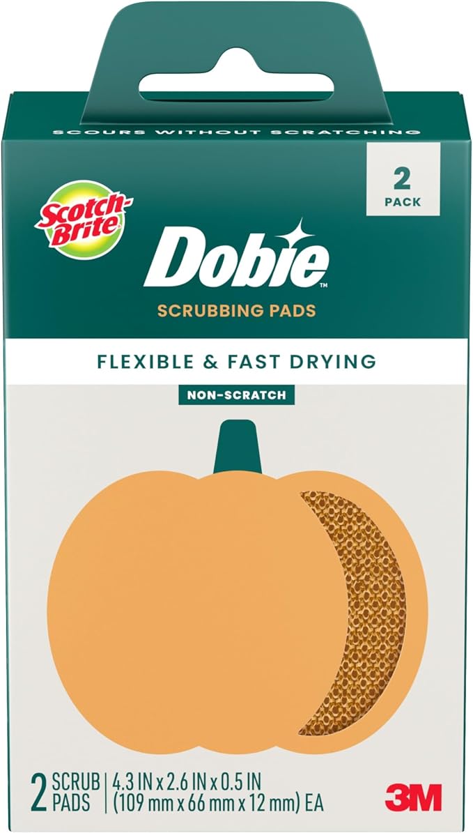 Scotch-Brite Harvest Dobie Scrubbing Pads, Non-Scratch Kitchen Sponge by Scotch-Brite