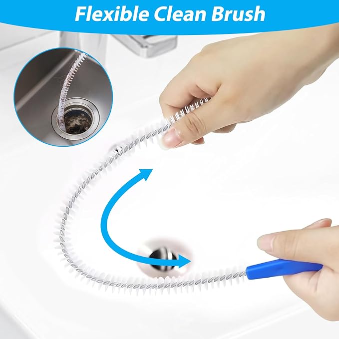 4 Pieces Drain Cleaning Brush, Sink Pipe Cleaners, Drain Brush Pipe Cleaning - Image 4