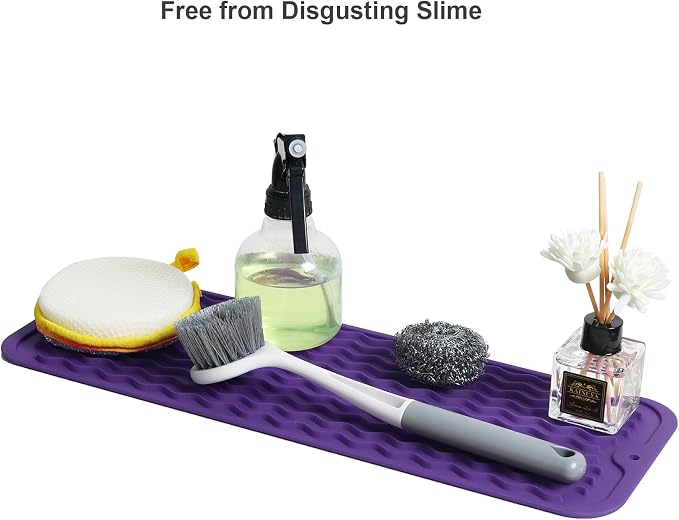 ZLR Silicone Dish Drying Mat for Kitchen Counter, Eco-Friendly Fast Dry Dish Mat - Image 8