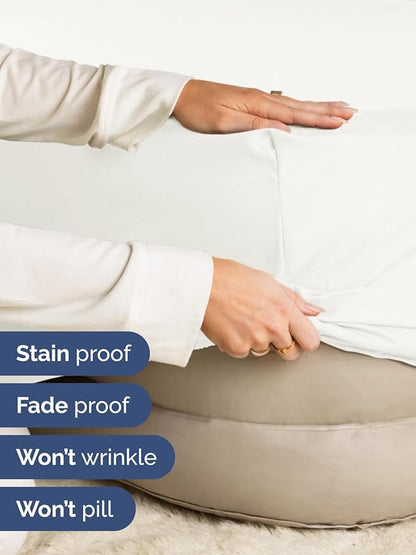 Extra Deep Twin Fitted Sheet - Hotel Luxury Single Fitted Sheet Only - Easily Fits 18 inch to 24 inch Mattress - Ultra Soft, Wrinkle Free with Extra Deep Pockets - Breathable & Comfy - Antique White