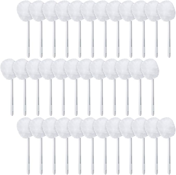 Zhehao 50 Pcs Toilet Bowl Brush Soft Swab Toilet Bowl Bulk White Reusable Long by Zhehao