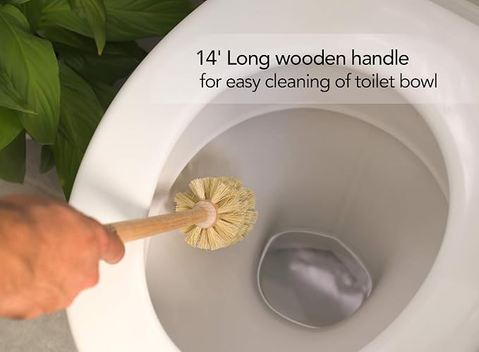 ECOLULU Eco Friendly Toilet Brush, 2 Pack Wood Toilet Brush Made of Beechwood - Image 4
