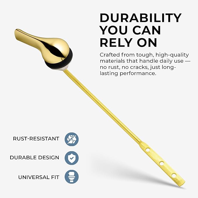 Qualihome Gold Toilet Handle - Image 3