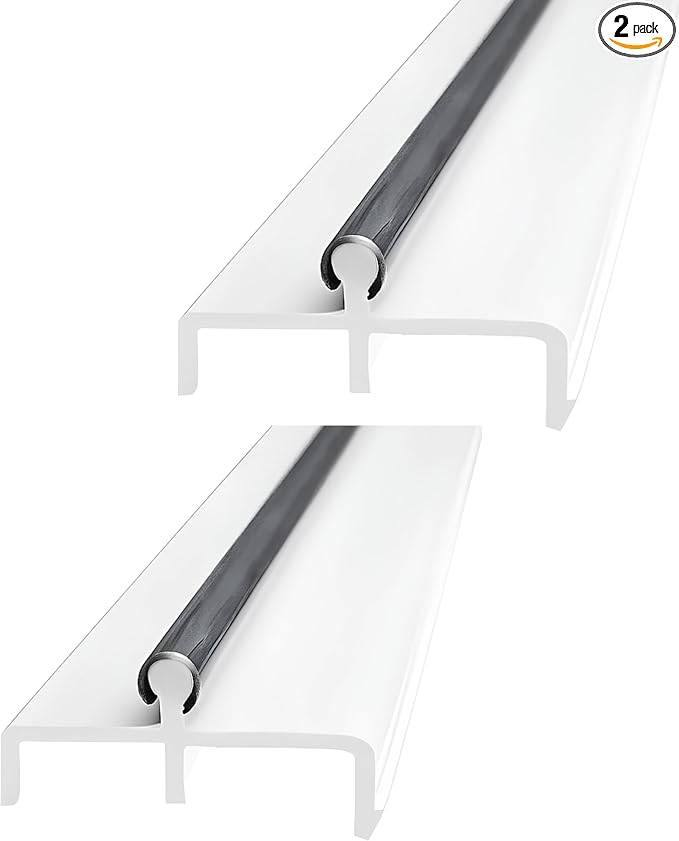 KC Hardware Sliding Door Double Track Replacement 60 Inch White Vinyl Modern by KCHardware