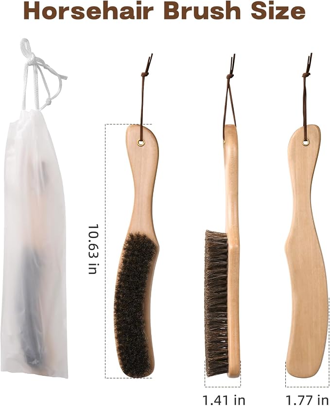 Cowboy Hat Brush, 100% Horsehair Brush - Image 7