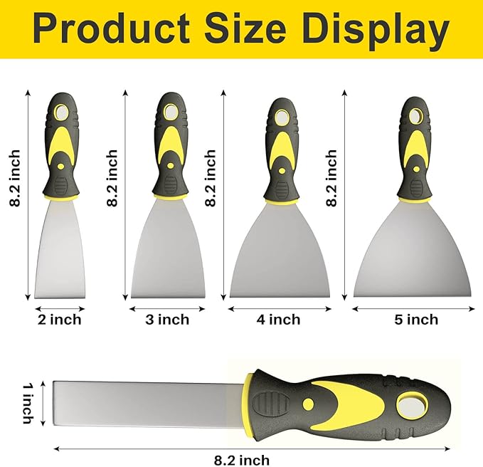 5Pcs Putty Knife, Spackle Knife, Paint Scraper, Scraper Tool, No Rusting - Image 2