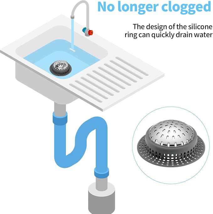 Shower Drain Hair Catcher, Shower Drain Cover, Bathtub Drain Hair Catcher - Image 4