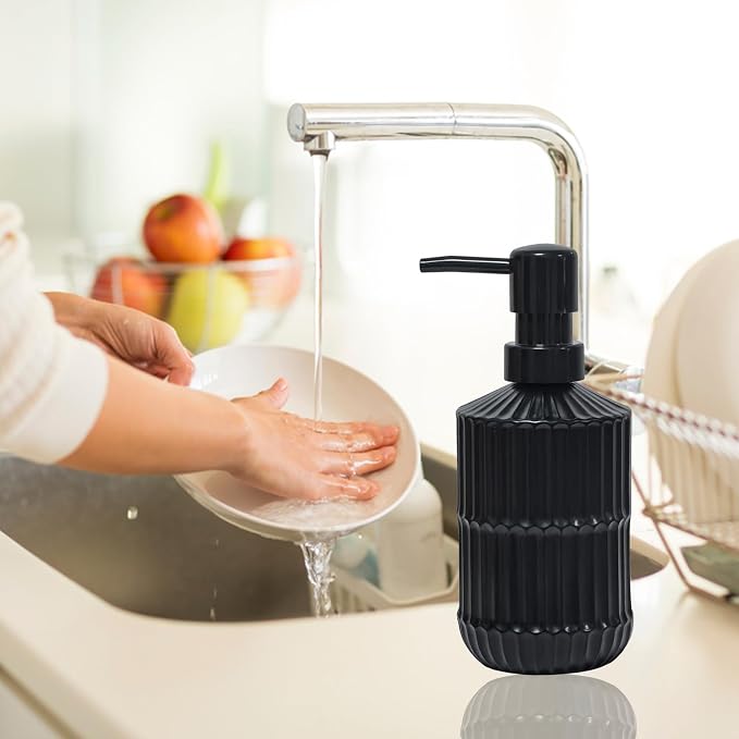 Black Glass Soap Dispenser - Image 5