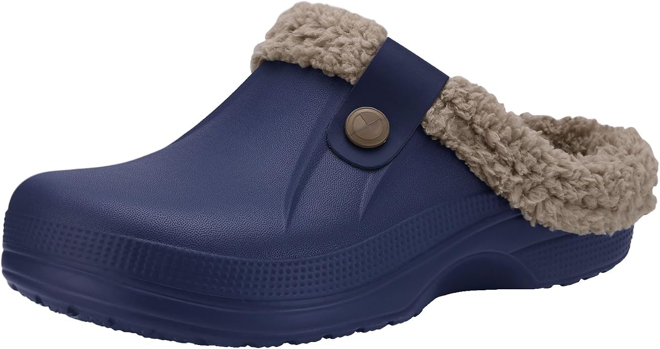Beslip Classic Fur Lined Clogs Waterproof Winter Fuzzy Slippers by Beslip