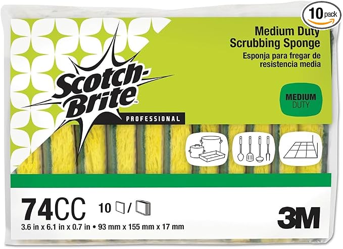 Scotch-Brite Professional Medium-Duty Scrubbing Sponge, 3 1/2 x 6 1/4 by Scotch-Brite