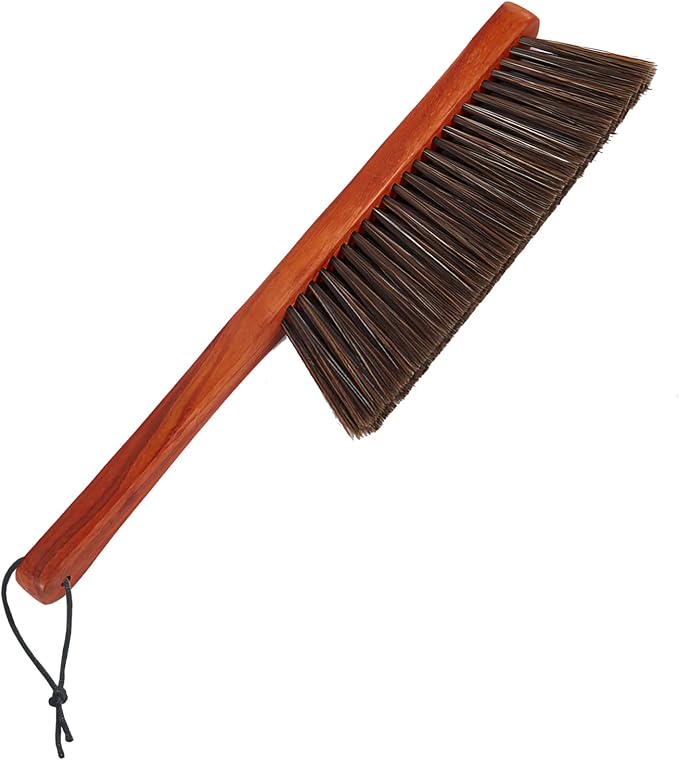 Hand Broom Counter Brush with Wood Handle Soft Bristle Dusting Brush by BSMstonehouseholdsupplies