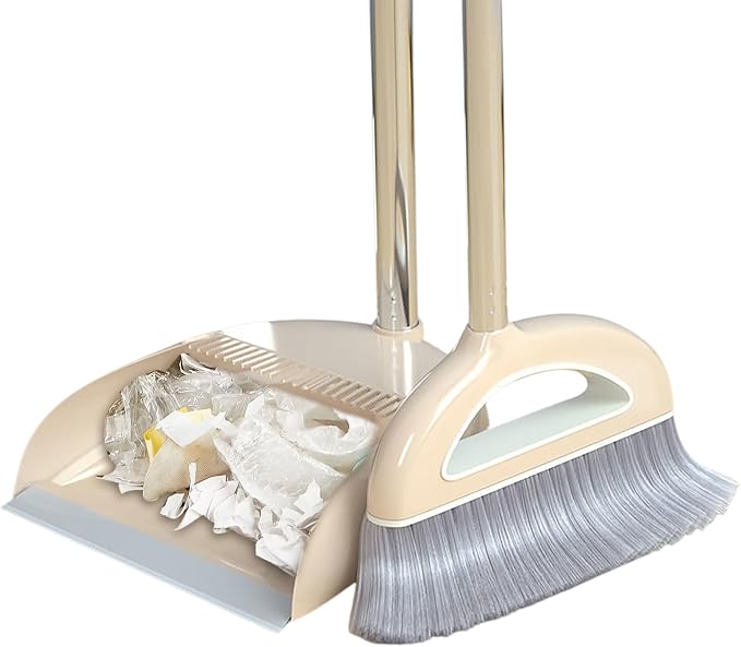 Long Handled Broom and Dustpan Set, 88cm Indoor Broom by Unknown
