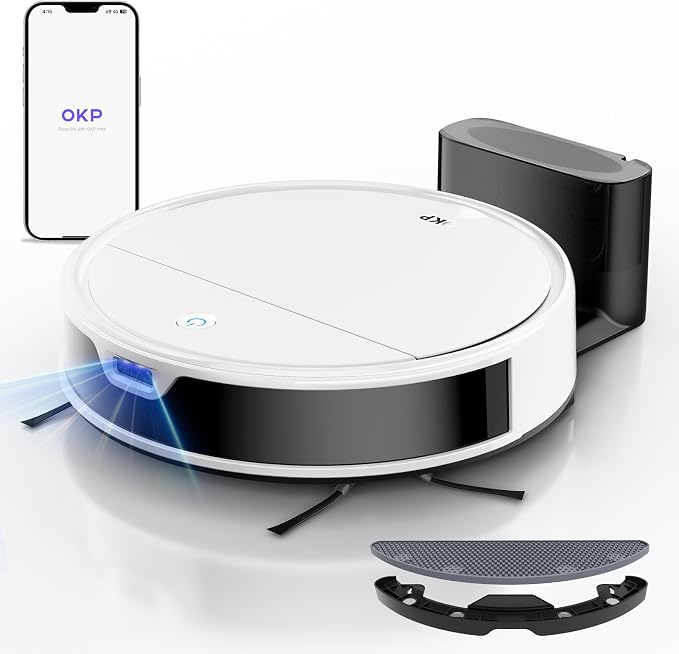 OKP Robot Vacuum and Mop Combo K5 Ultra Small Robotic Cleaner by OKPRobotVacuum