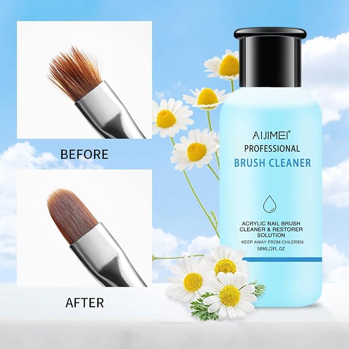 AIJIMEI Acrylic Nail Brush Cleaner Acrylic Brush Cleaner Liquid Acrylic Paint - Image 6