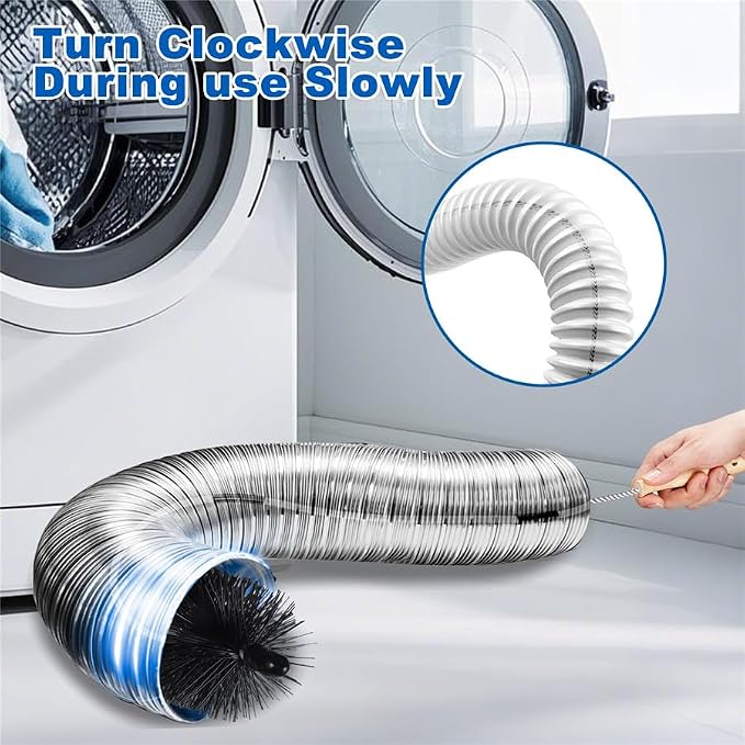 Dryer Vent Cleaner Kit Clothes Dryer Lint Brush Vent Trap Cleaner Home - Image 3