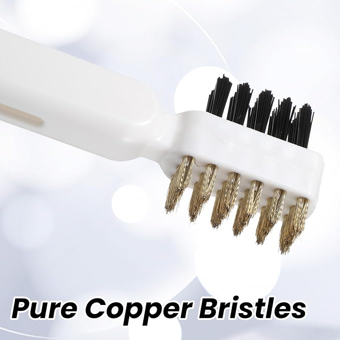 2 PCS Stove Brush, Kitchen Cleaning Scrub Brush, 4-in-1 Gas Stove Brass Wire - Image 3