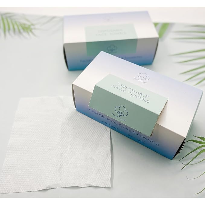 100 Pcs-Disposable Face Towels, Disposable wipe，Facial Cleansing Cloths & - Image 9