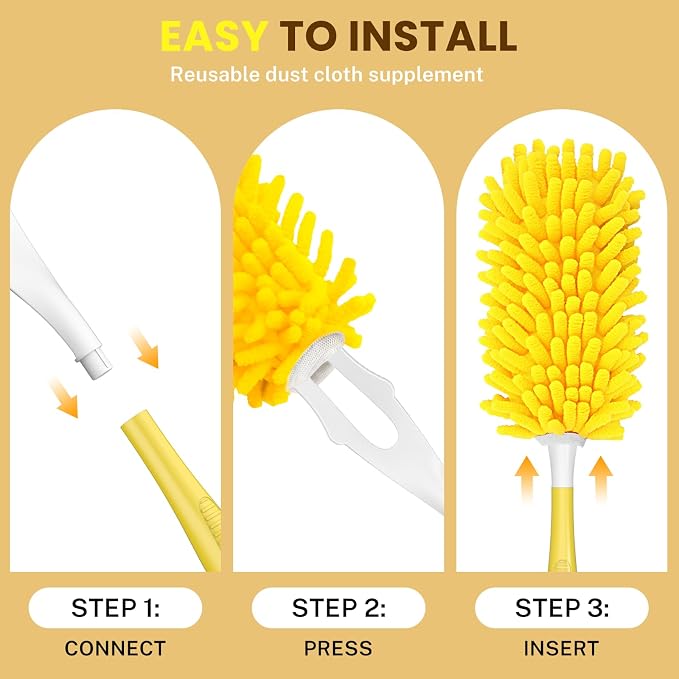 SetSail Dusters for Cleaning 4pcs Small Microfiber Duster Refills - Image 4