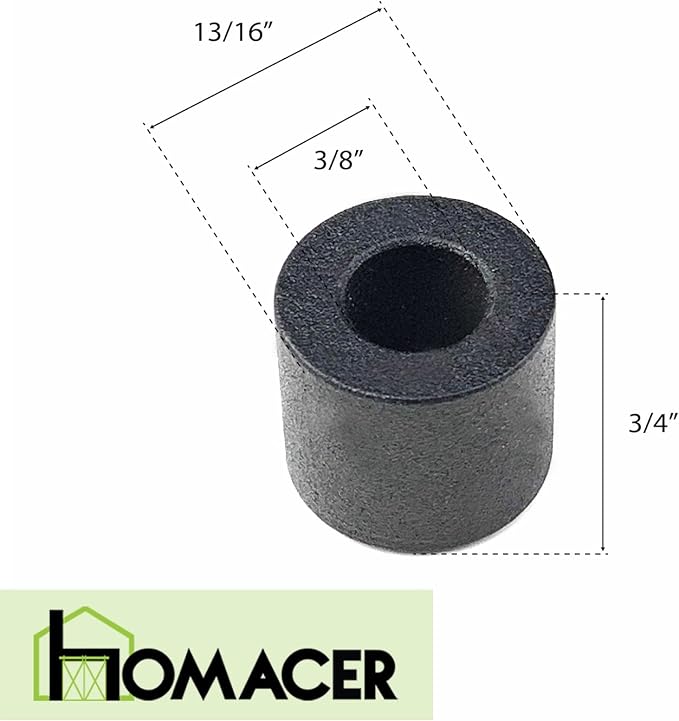 Homacer Sliding Barn Door Hardware Black Rustic 3/4“ Spacer Extender-Set of 3 - Image 2