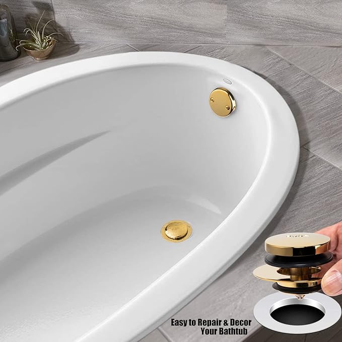 Artiwell Universal Tip Toe Bath Drain Stopper and Cover, Bathtub Drain Stopper - Image 3