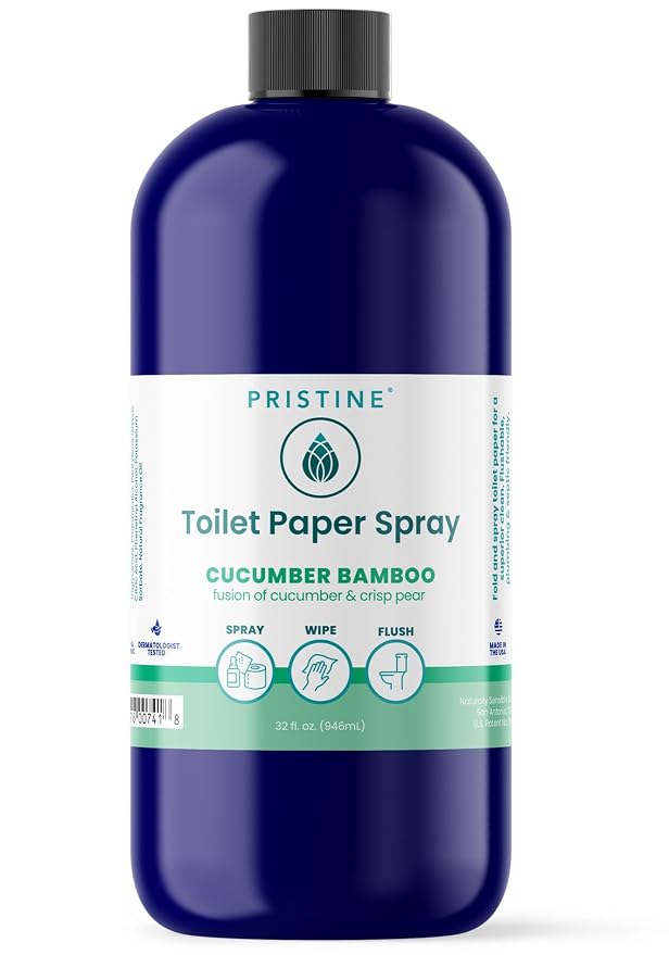 PRISTINE Toilet Paper Spray, More Natural Personal Cleansing Wipes & Flushable by PRISTINE
