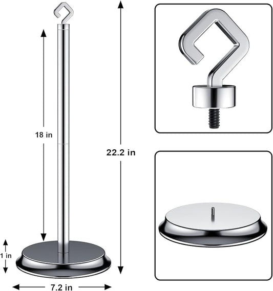 Toilet Paper Holder for Bathroom, Metal Free Standing Toilet Paper Storage - Image 2