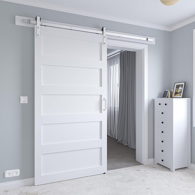 42in x 84in White Sliding Barn Door - Image 3