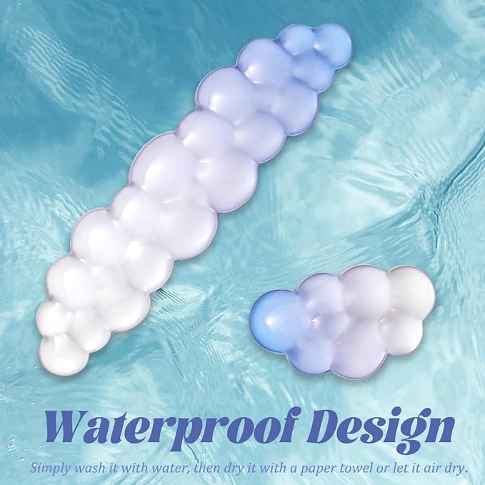 Gel Keyboard Wrist Rest Cloud Set, - Image 7