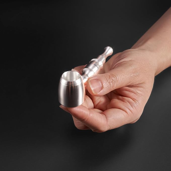 2-Pack Aluminum Alloy Tobacco Pipe Set, 10cm Portable Smoking Pipe - Image 3