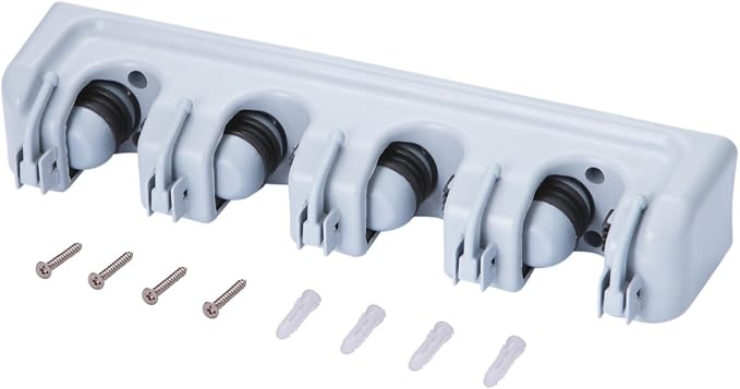 TOGU Mop and Broom Holder Wall Mounted 4 Position Storage Rack - Image 5